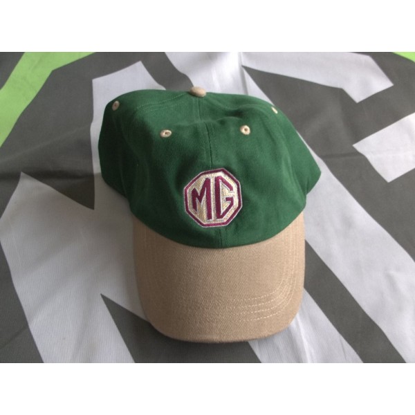 MG Baseball Cap Green Beige Brand New MG Mania Ltd