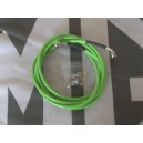 Stainless Braided Long Clutch Hose Kit In XPower Green
