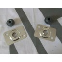 Pair Stainless Radiator Top Mounts & Rubbers 