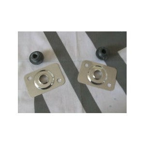 Pair Stainless Radiator Top Mounts & Rubbers 