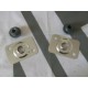 Pair Stainless Radiator Top Mounts & Rubbers 