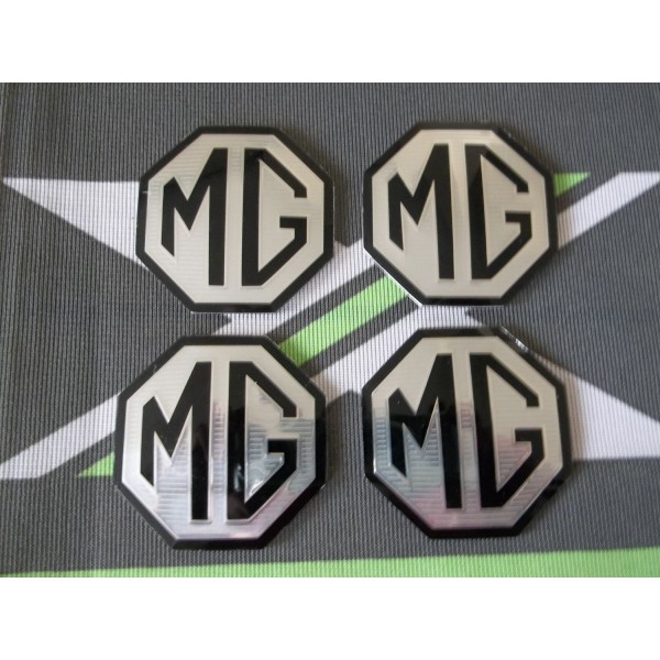 MG Alloy wheel centre badge inserts 4 off Pearlesant Blue mgmanialtd.com 