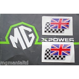 Twin Flag Badges (White) Pair Brand New Twin Flag Badges (White) Pair Brand New
