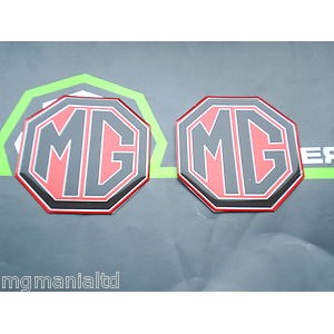2x Front & Rear Pearlesent Red Badge Inserts New 2x Front & Rear Pearlesent Red Badge Inserts New