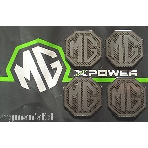 MG Alloy wheel centre badge inserts 4 off Carbon Silver MG Alloy wheel centre badge inserts 4 off Carbon Silver