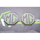 MGZR MG ZR  2x Front & Rear Silver Carbon Badge Inserts New mgmanialtd.com 