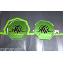 2x Front Rear XPower Pearlesent Green Badge Inserts New