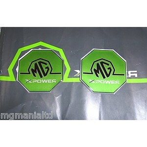 2x Front Rear XPower Pearlesent Green Badge Inserts New 2x Front Rear XPower Pearlesent Green Badge Inserts New