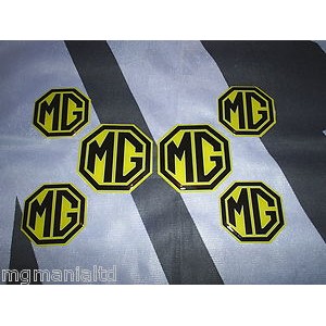 2x Front & Rear 4x Centre Caps Yellow Badge Inserts New 2x Front & Rear 4x Centre Caps Yellow Badge Inserts New