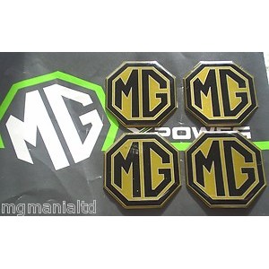 MG Alloy wheel centre badge inserts 4 off Pearlesant Yellow MG Alloy wheel centre badge inserts 4 off Pearlesant Yellow
