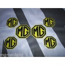 MGZS MG ZS 2x Front & Rear 4x Centre Caps Yellow Badge Inserts New