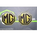 MGZS MG ZS 2x Front Rear Pearlesent Yellow Badge Inserts New