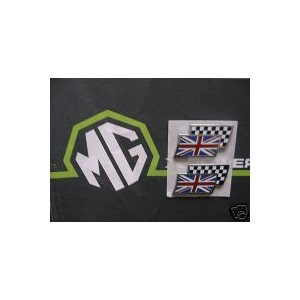MGZS Twin Flag badge Pair Genuine MGRover DAG000070MMM Pair MGZS Twin Flag badge Pair Genuine MGRover DAG000070MMM Pair